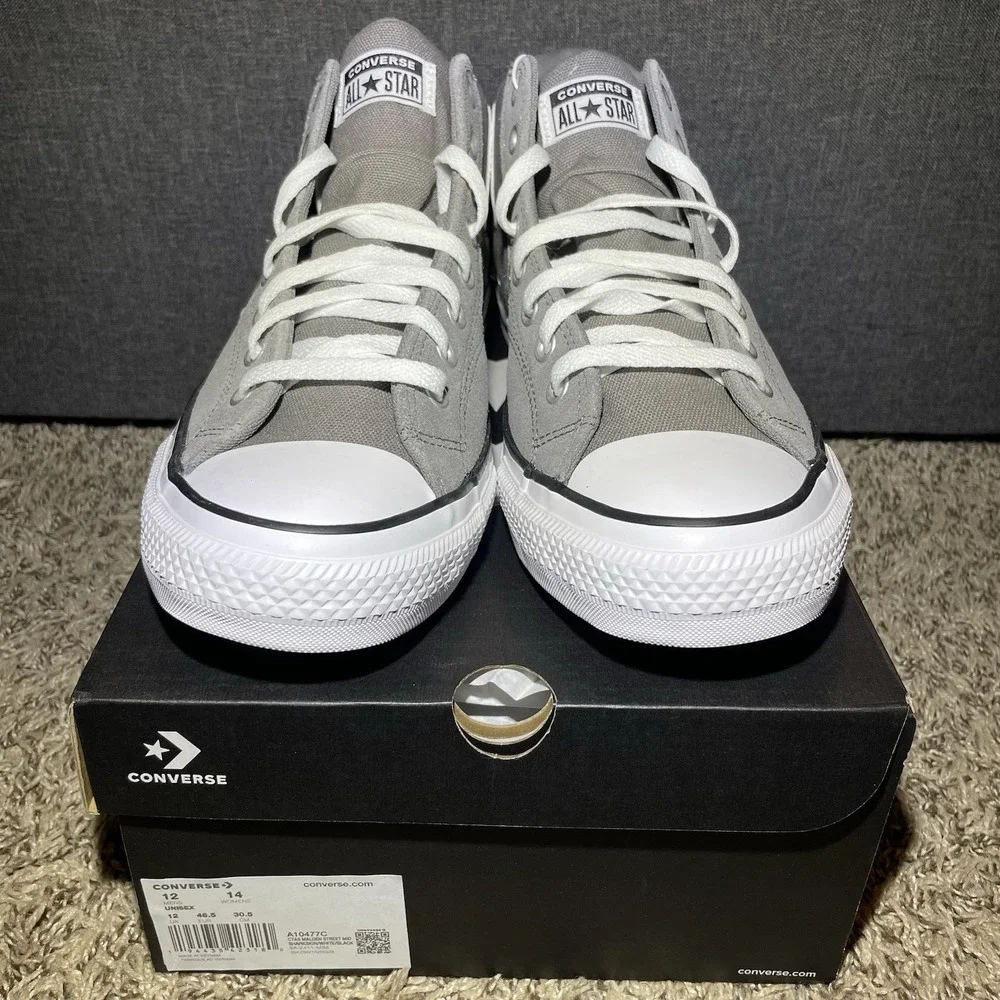 Converse CTAS Malden Street Sharkskin Grey Shoes Mens Sz 12 Mid Top Sneakers NEW - Picture 3 of 7